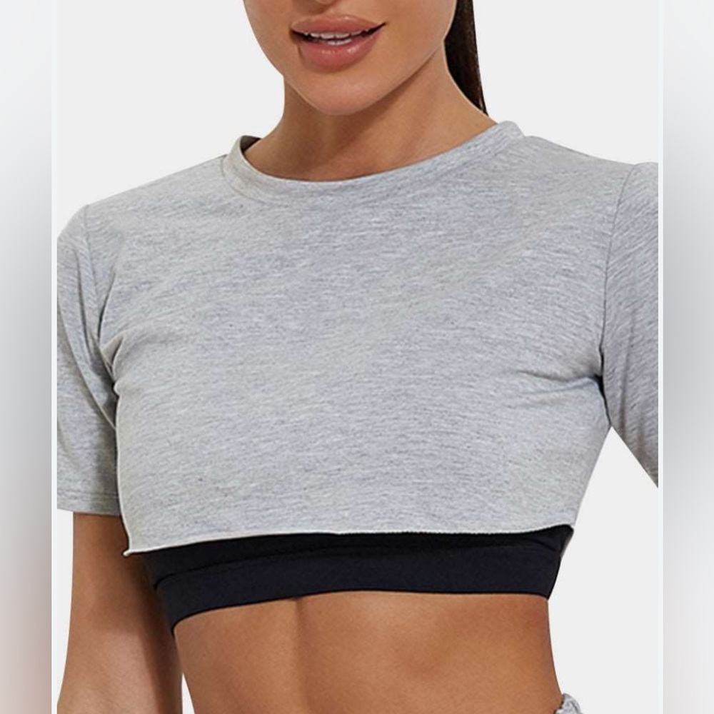 Chic Gray Women's Crop Top